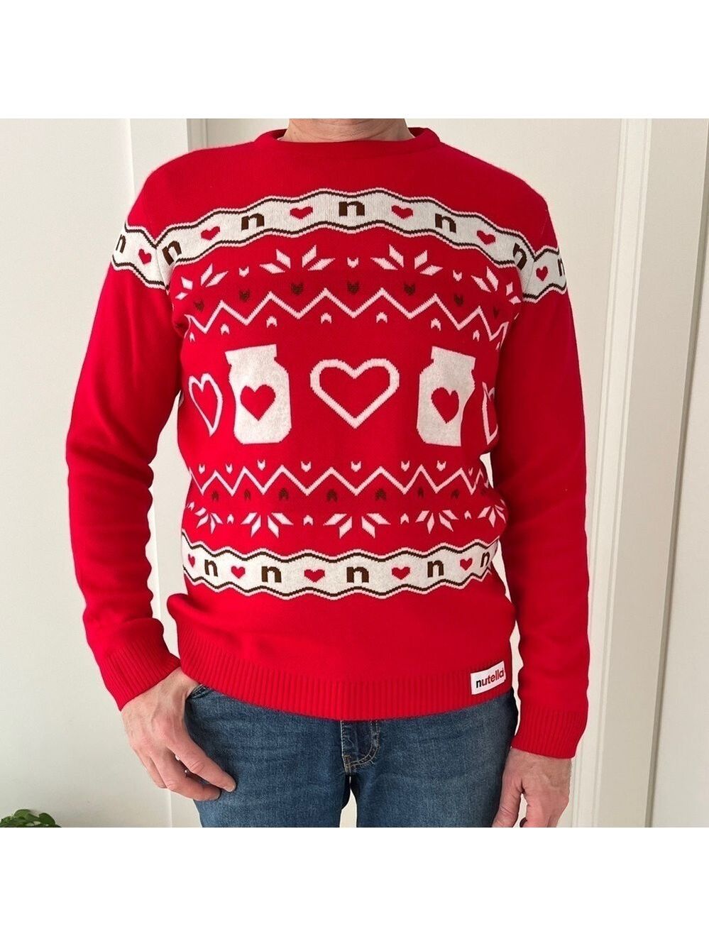NUTELLA Christmas Sweater Collectible Limited Edition Unisex Made Portugal
